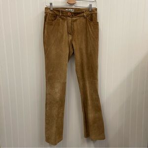 Vintage Bushwacker Tan Suede Leather Pants Sz 4